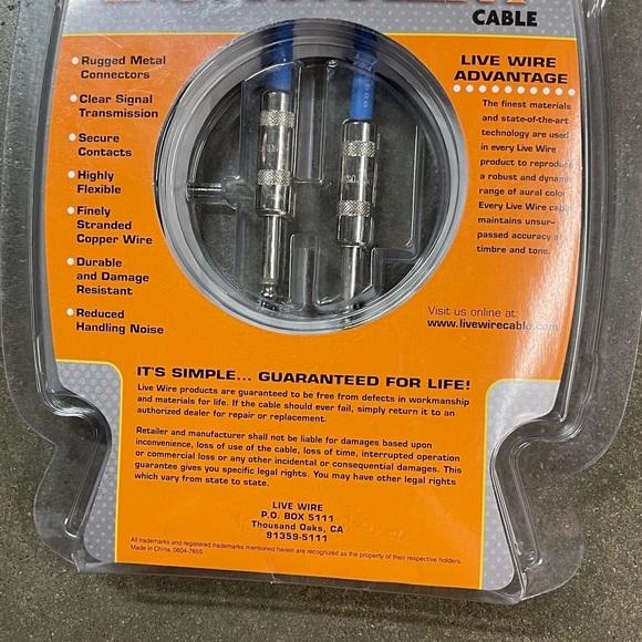 Live Wire Advantage Instrument Cable - Picture 4 of 6